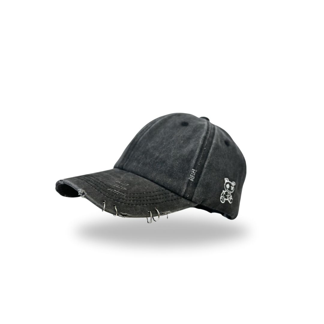 Grey Pinned Dad Hat