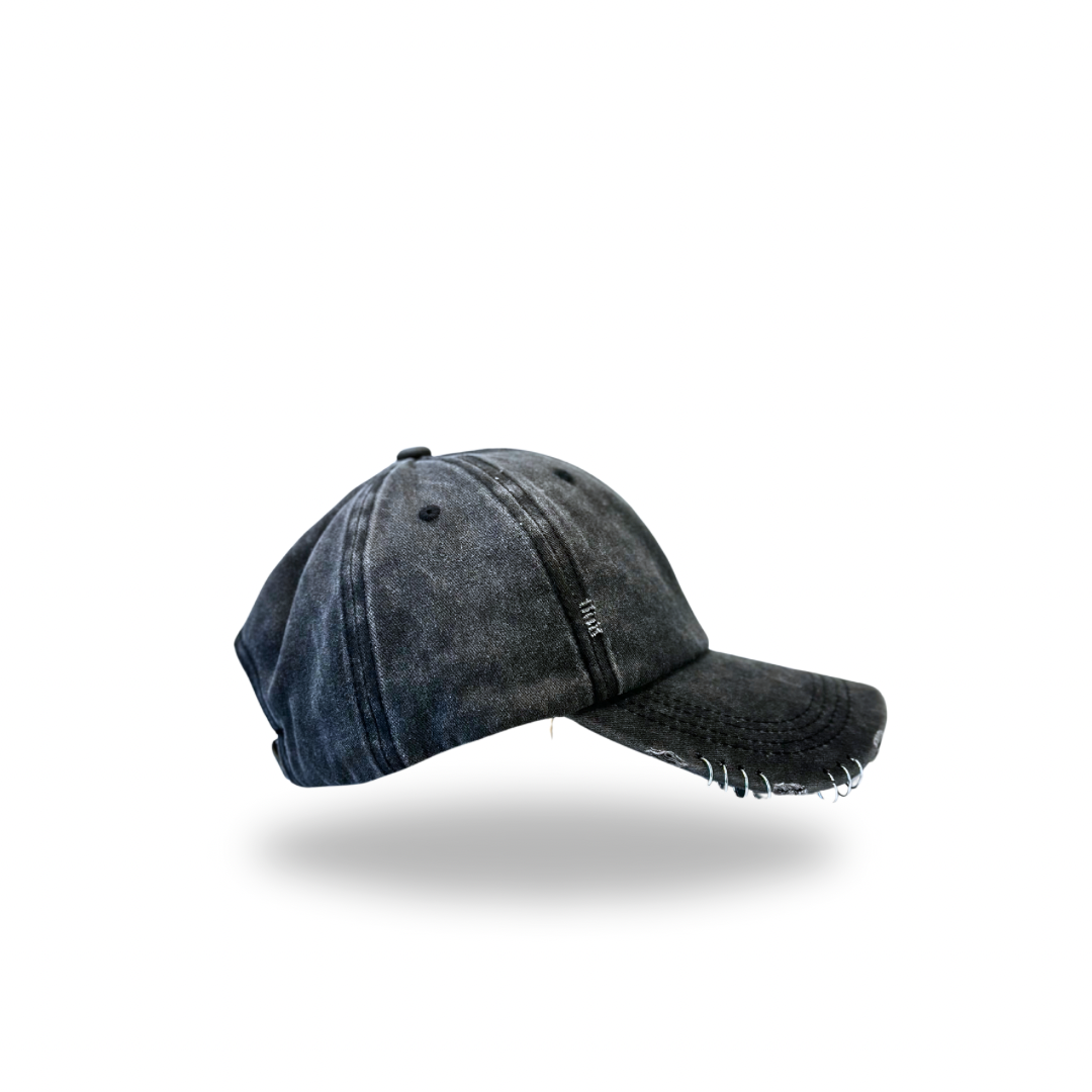 Grey Pinned Dad Hat